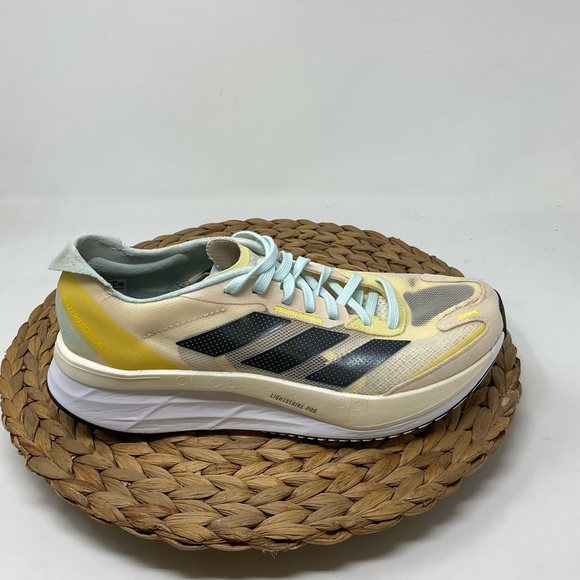 Adizero Boston 11 Running Shoe Ecru Tint Night Met Size 9 - Picture 1 of 10